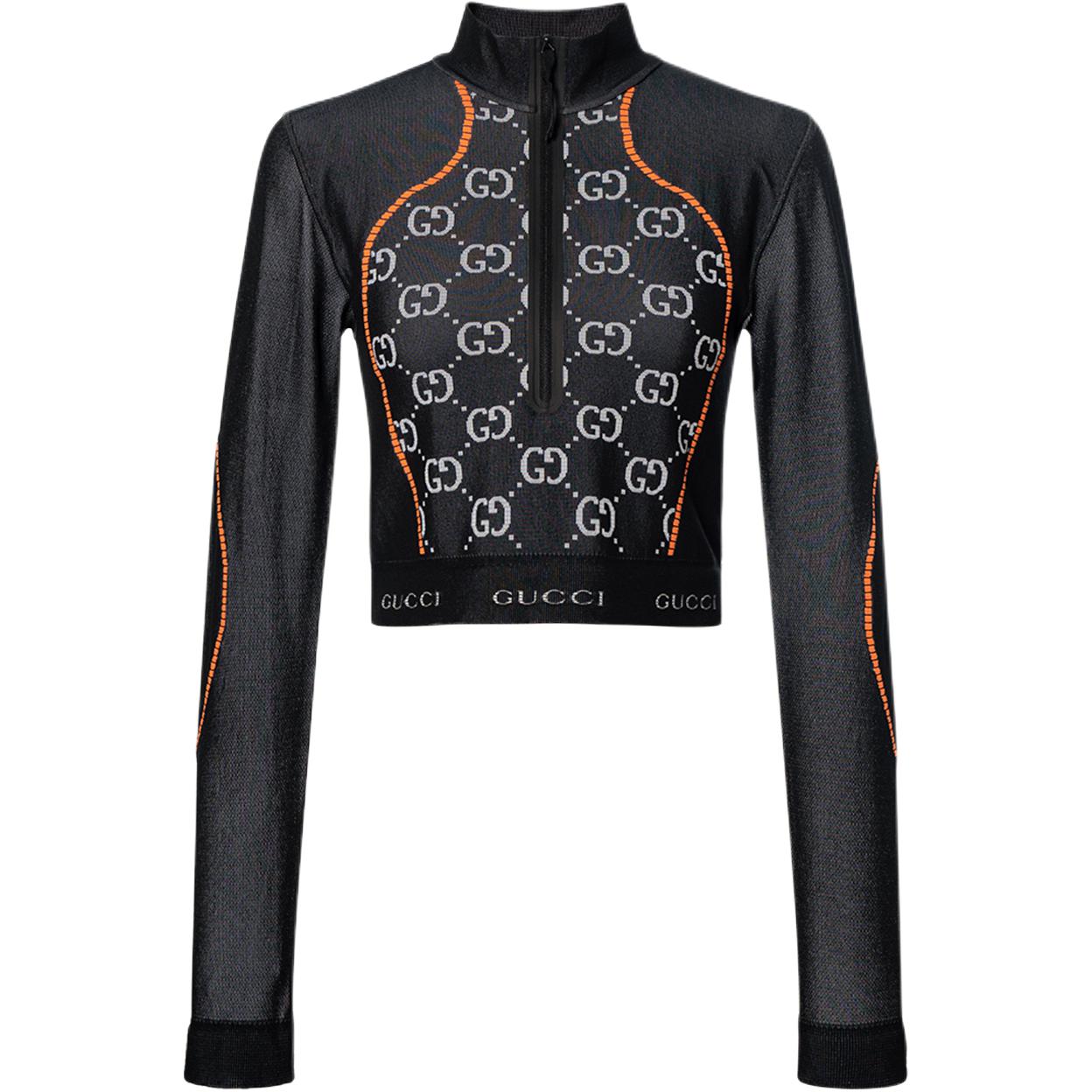 Buy (W) Gucci Lovelight SS22 女士黑色短版針織上衣 689201-XJEFU-1117