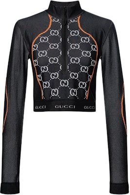 (Women) Gucci Lovelight SS22 Black Cropped Knit Top for Women 689201-XJEFU-1117 Buy (Women) Gucci Lovelight SS22 Black Cropped Knit Top for Women 689201-XJEFU-1117