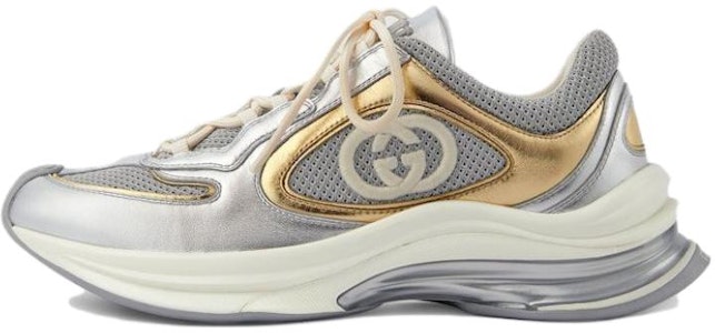 GUCCI古馳 皮革 百搭時尚舒適風範 低筒 生活休閒鞋 女款 銀色 Buy GUCCI古馳 皮革 百搭時尚舒適風範 低筒 生活休閒鞋 女款 銀色