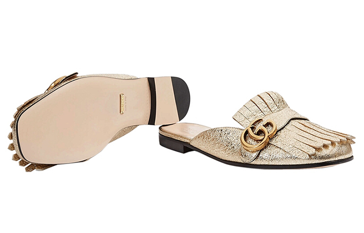 Purchase (W) Gucci 低帮运动鞋 '金色' 474513-DKT00-7100