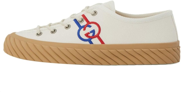 GUCCI古馳 棉布 繫帶低筒 時尚運動鞋 女款 米色 Buy GUCCI古馳 棉布 繫帶低筒 時尚運動鞋 女款 米色