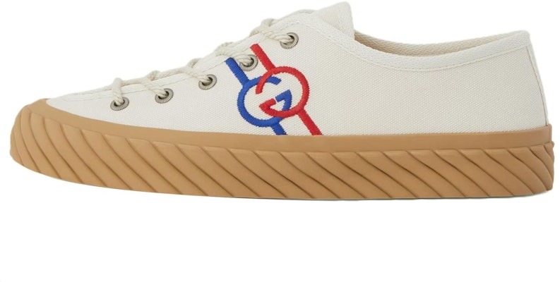 GUCCI古馳 棉布 繫帶低筒 時尚運動鞋 女款 米色 Buy GUCCI古馳 棉布 繫帶低筒 時尚運動鞋 女款 米色