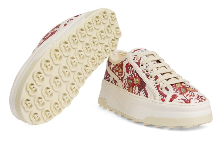 Lookbook (W) 古驰低帮运动鞋‘农历新年花卉印花’ 774031-FACXR-8943
