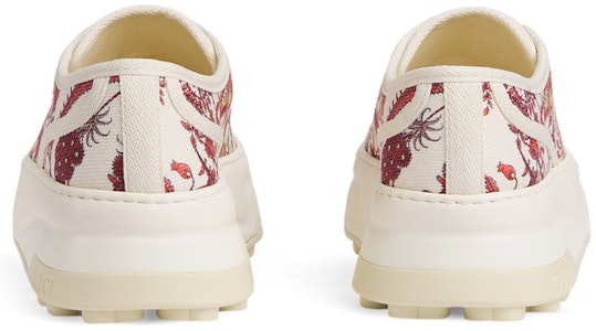 GUCCI古馳 台灣新年 彩織 花卉印花 低筒 帆布鞋 女款 白紅色 Purchase GUCCI古馳 台灣新年 彩織 花卉印花 低筒 帆布鞋 女款 白紅色