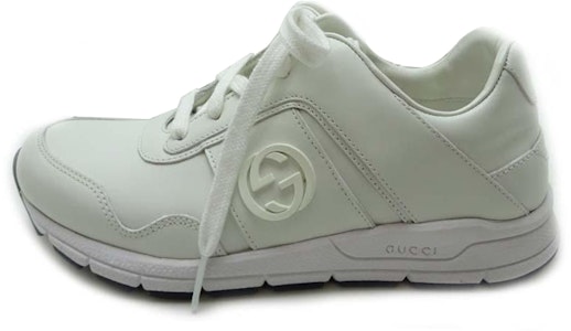 GUCCI古馳 雙 G 皮革 圓頭繫帶 減震耐磨 低幫 運動休閒鞋 女款 白色 Buy GUCCI古馳 雙 G 皮革 圓頭繫帶 減震耐磨 低幫 運動休閒鞋 女款 白色