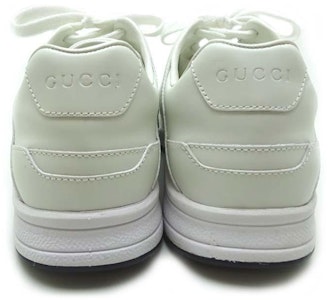 GUCCI古馳 雙 G 皮革 圓頭繫帶 減震耐磨 低幫 運動休閒鞋 女款 白色 Lookbook GUCCI古馳 雙 G 皮革 圓頭繫帶 減震耐磨 低幫 運動休閒鞋 女款 白色