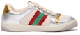 (W) Gucci Screener Kulit Anak Lembu Metalik 'Perak Emas' 701103-AACEG-8143