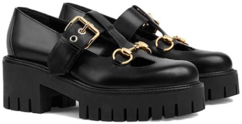 (Women) Gucci Lug Horsebit 30mm Platform Loafer 'Black' 758285-DS800-1000 Lookbook (Women) Gucci Lug Horsebit 30mm Platform Loafer 'Black' 758285-DS800-1000