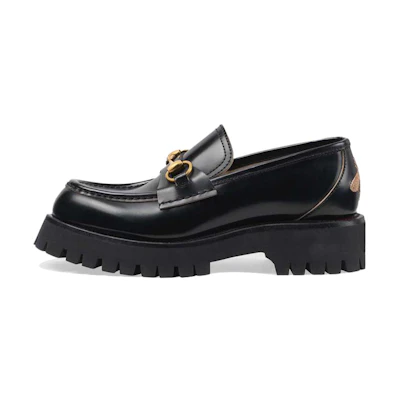 (W) Gucci Lug Sole Loafer 'Black'