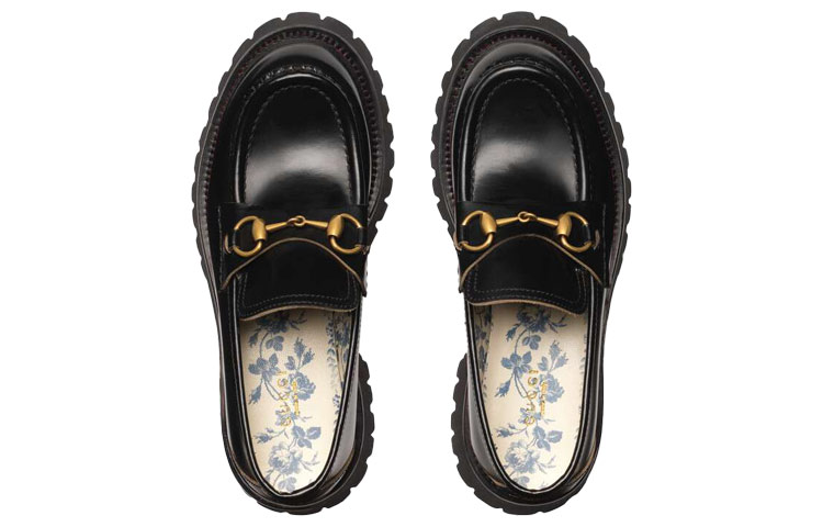 Purchase (W) Mocassino Gucci Lug Sole ''Nero'' 577236-DS800-1000