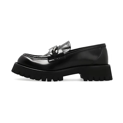 (W) Gucci Lug Sole Loafer 'Black Leather'