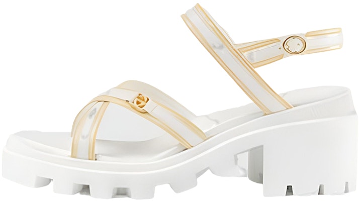 (Women) Gucci Lug Sole Sandal with Web 'White Yellow' 645776-D3VF0-9364 Buy (Women) Gucci Lug Sole Sandal with Web 'White Yellow' 645776-D3VF0-9364