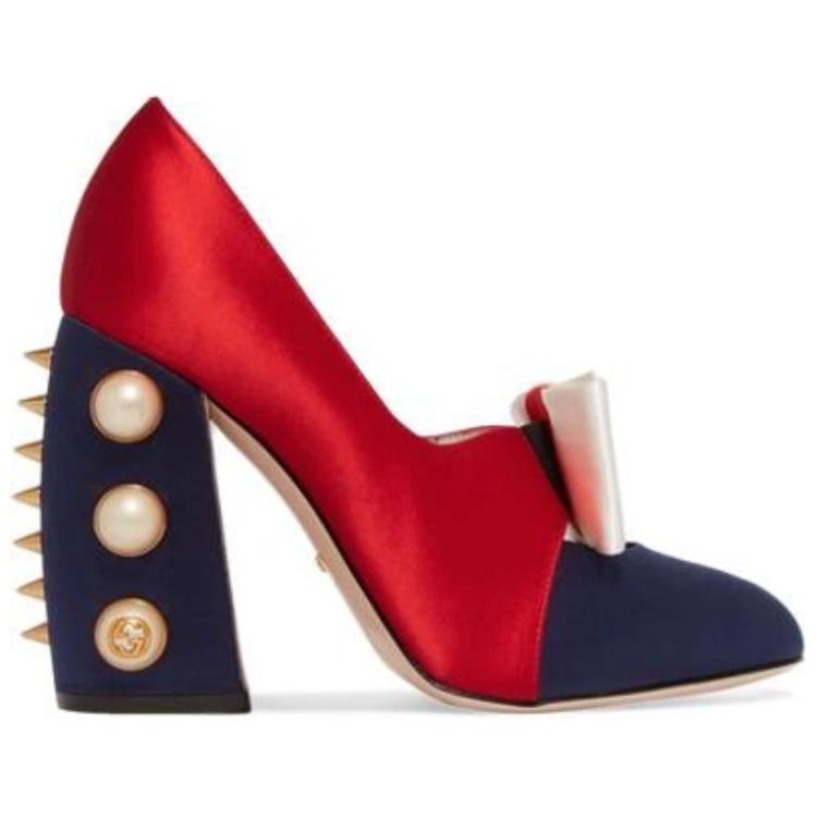 (W) Gucci Luna 'Red Studded Chunky Heel' 圖 2