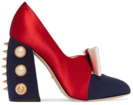 (W) Gucci Luna 'Tacón Grueso Rojo con Tachuelas' 465985-FFF10-4165 Order (W) Gucci Luna 'Tacón Grueso Rojo con Tachuelas' 465985-FFF10-4165