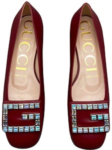 GUCCI 古馳 超閃方鑽牛皮平底鞋 女款 紅色 Lookbook GUCCI 古馳 超閃方鑽牛皮平底鞋 女款 紅色