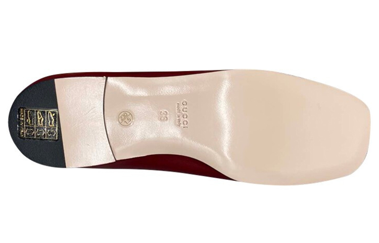 Shop (W) Gucci Madelyn Crystal G 'Kulit Merah Gelap' 551434-C9D00-6438