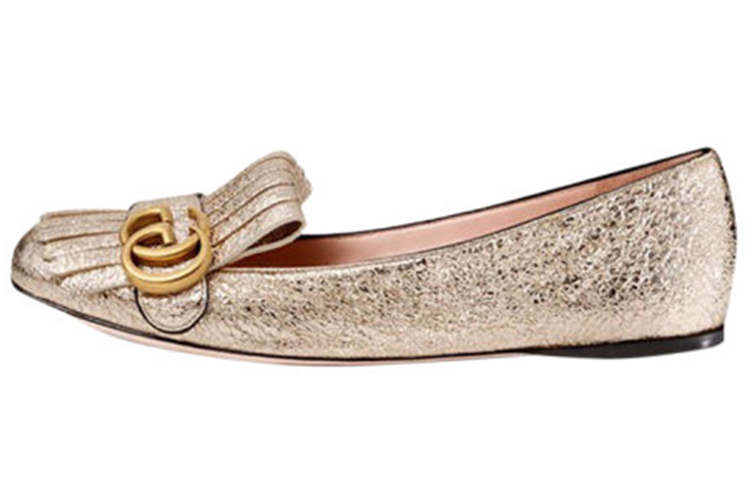 (Women) Gucci Marmont Ballet Flat 'Platinum' 453373-DKT00-7100
