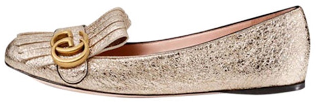 (Women) Gucci Marmont Ballet Flat 'Platinum' 453373-DKT00-7100 (Women) Gucci Marmont Ballet Flat 'Platinum' 453373-DKT00-7100