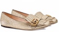 Order (W) Gucci Marmont Ballet Flat 'Platinum' Kasut Balerina Emas Platinum 453373-DKT00-7100