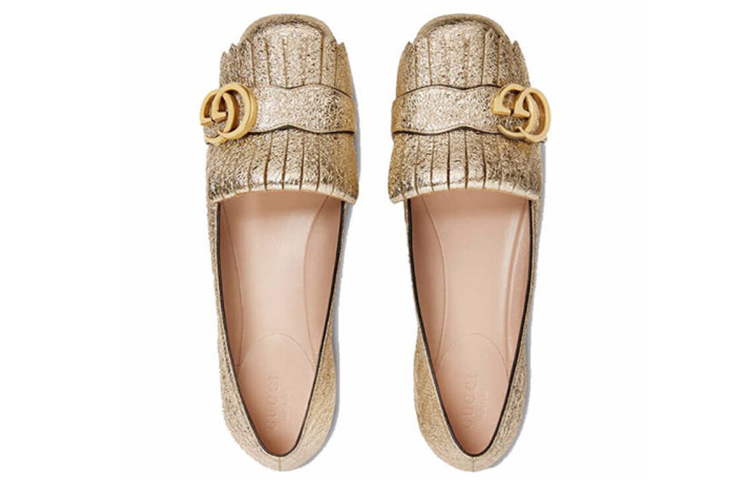 Lookbook (W) Gucci Marmont Ballett Flat ''Platin'' 453373-DKT00-7100