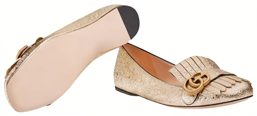 (W) Gucci Marmont Ballett Flat ''Platin'' 453373-DKT00-7100 Shop (W) Gucci Marmont Ballett Flat ''Platin'' 453373-DKT00-7100