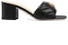 (W) Sandal Gucci Marmont Double G Chunky Slide 'Hitam'. 695202-BKO60-1000