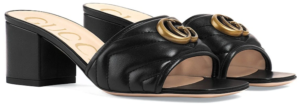 (W) Gucci Marmont Double G Sandal Chunky 'Hitam' 695202-BKO60-1000 Order (W) Gucci Marmont Double G Sandal Chunky 'Hitam' 695202-BKO60-1000