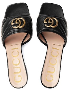 GUCCI 古驰 雙G時尚皮革涼鞋 女款 黑色 Shop GUCCI 古驰 雙G時尚皮革涼鞋 女款 黑色