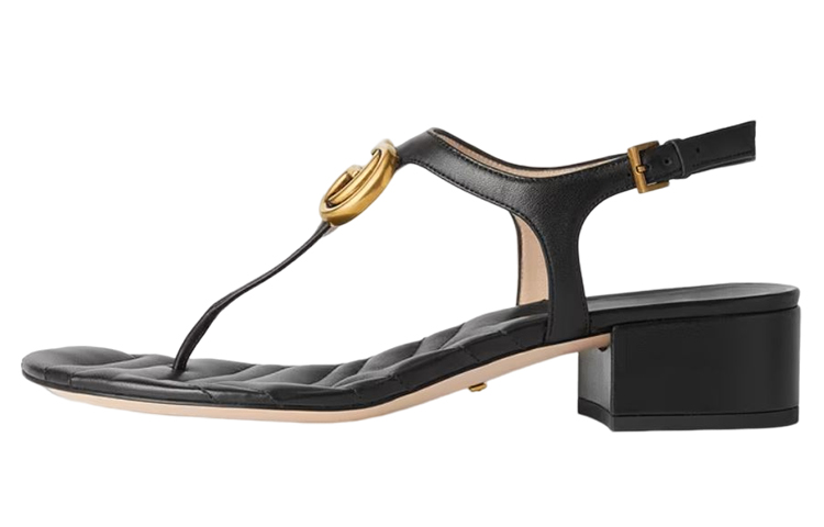 (Women) Gucci Marmont Double G sandal 'Black' 674840-BKO00-1000