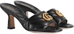 (W) Gucci Marmont Selipar Double G 'Hitam' 674839-BKO00-1000