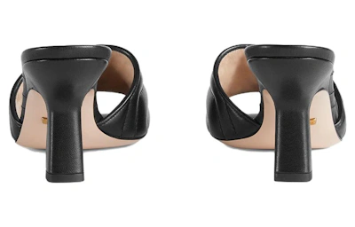 (Women) Gucci Marmont Double G slide sandal 'Black'