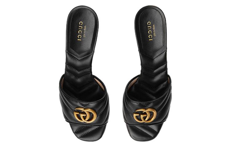 Purchase (W) Sandale Gucci Marmont Double G ''Noir''. 674839-BKO00-1000