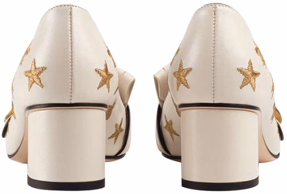 (Women) Gucci Marmont Embroidered Leather Mid-heel Pump 'Bee Star-White' 551548-D3V00-9022 Purchase (Women) Gucci Marmont Embroidered Leather Mid-heel Pump 'Bee Star-White' 551548-D3V00-9022