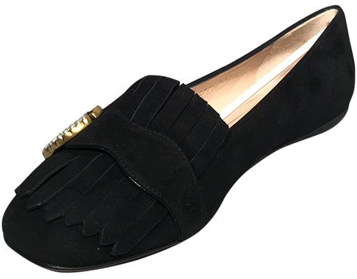 (W) Gucci Marmont Suede Ballerina Flats ''Zwart'' 454299-C2000-1000 Shop (W) Gucci Marmont Suede Ballerina Flats ''Zwart'' 454299-C2000-1000