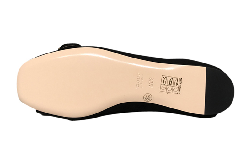 Details for (W) Gucci Marmont Suede Ballerina Flats ''Zwart'' 454299-C2000-1000
