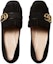 Lookbook (W) Gucci Marmont Kasut Suede Hiasan Sarung Tumit Sederhana 'Hitam' 408208-C2000-1000