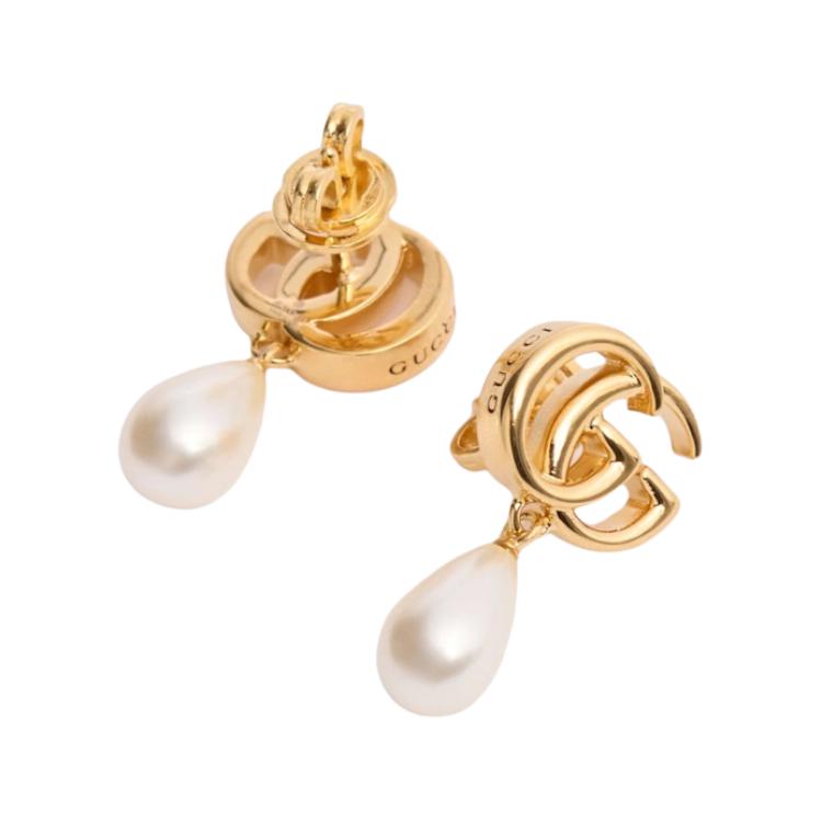 Lookbook (Women) GUCCI Marmont Gold Logo Design Metal Stud Earrings for Women. 815307I46208078