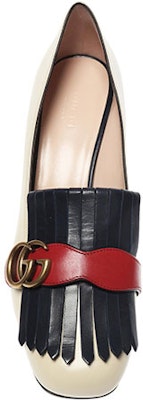 GUCCI 古馳 Marmont系列 簡約休閒雙G皮革流蘇高跟鞋 女款 米白色 Lookbook GUCCI 古馳 Marmont系列 簡約休閒雙G皮革流蘇高跟鞋 女款 米白色