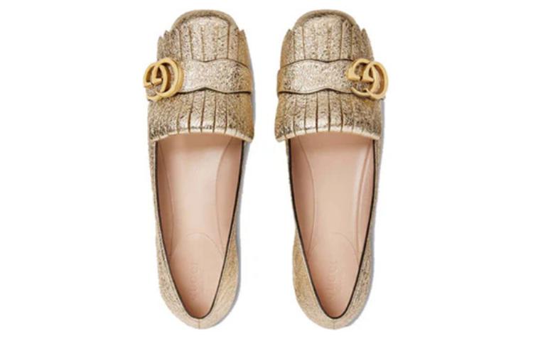 Purchase (W) Escarpins Métalliques Gucci Marmont à Talon Moyen ''Platine'' 453480-DKT00-7100