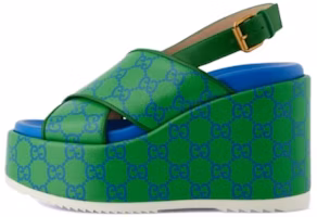 (Women) Gucci GG Supreme Platform Sandal 'Green Blue' 734908-FABK1-8650 (Women) Gucci GG Supreme Platform Sandal 'Green Blue' 734908-FABK1-8650