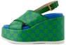 Buy (W) Sandal Platform Gucci GG Supreme 'Hijau Biru' 734908-FABK1-8650
