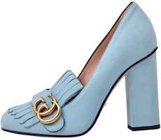 (Women) Gucci Marmont Suede Heels 'Light Blue' 408206-C2000-3628 (Women) Gucci Marmont Suede Heels 'Light Blue' 408206-C2000-3628