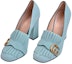 Shop (W) Tumit Gucci Marmont Suede 'Biru Muda' 408206-C2000-3628