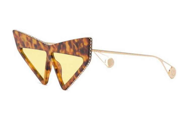 Order (Women) GUCCI Mask-Style Irregular Sunglasses Tortoiseshell Brown 7274198