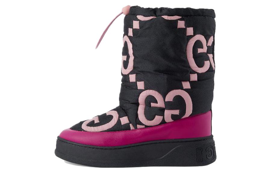 (Women) Gucci Maxi GG Boot 'Black Pink Matelassé' 721085-FAAWE-1082