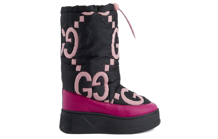 Order (W) Bota Gucci Maxi GG 'Negro Rosa Matelassé' 721085-FAAWE-1082