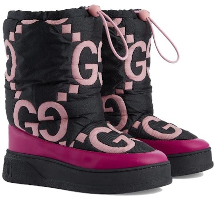 (Women) Gucci Maxi GG Boot 'Black Pink Matelassé' 721085-FAAWE-1082 Lookbook (Women) Gucci Maxi GG Boot 'Black Pink Matelassé' 721085-FAAWE-1082