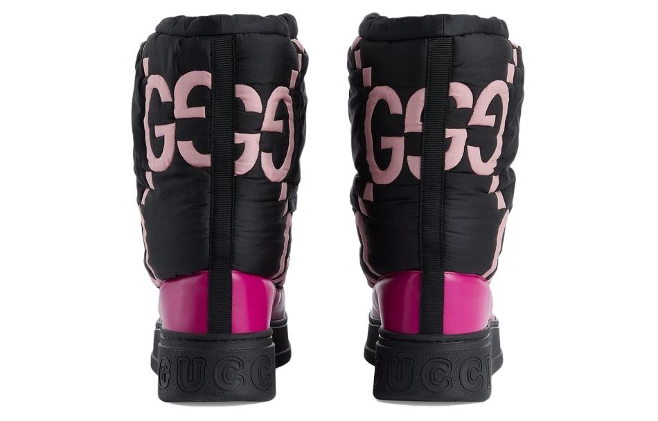 Shop (W) Bota Gucci Maxi GG 'Negro Rosa Matelassé' 721085-FAAWE-1082