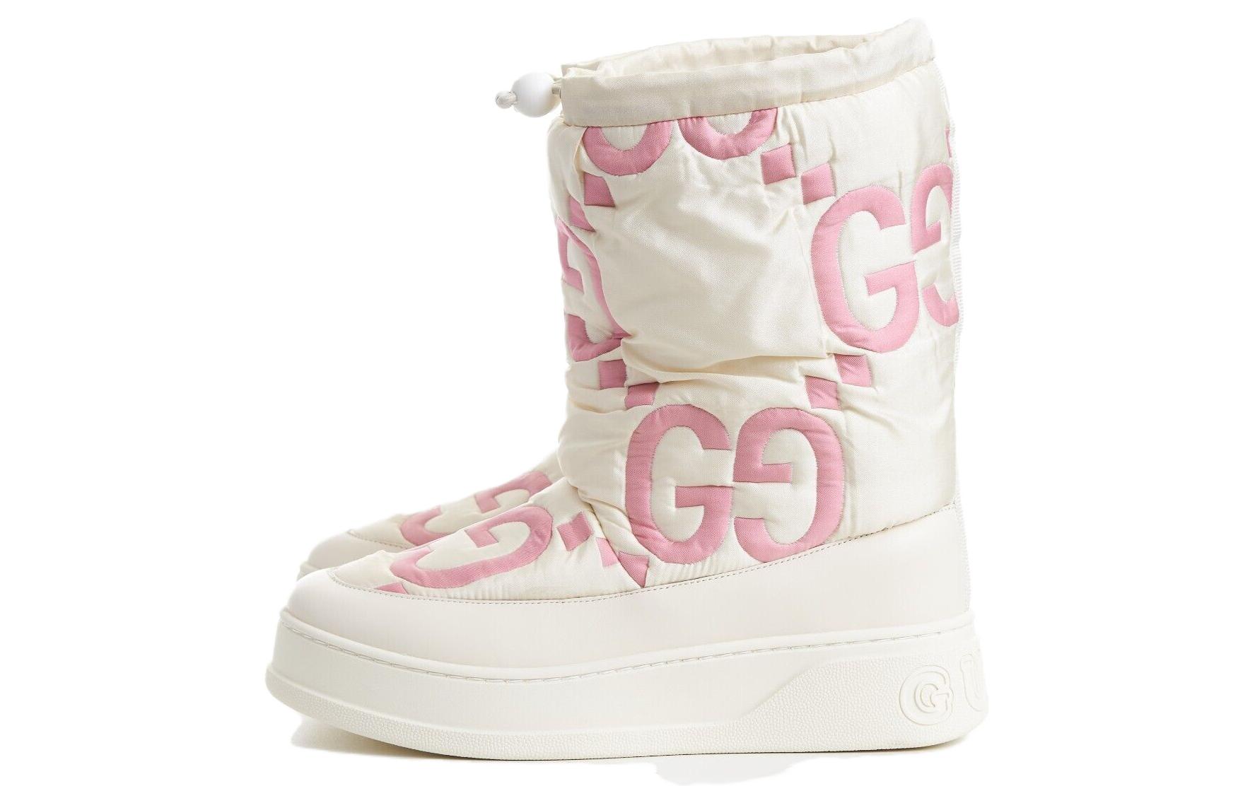 (Women) Gucci Maxi GG Boot 'White Pink Matelassé' 733209-FAAWE-8946