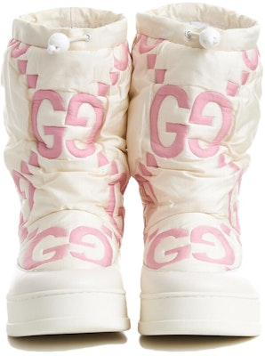 (Women) Gucci Maxi GG Boot 'White Pink Matelassé' 733209-FAAWE-8946 Shop (Women) Gucci Maxi GG Boot 'White Pink Matelassé' 733209-FAAWE-8946